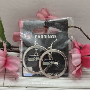 Seattle Seahawks Logo Dangle Earrings